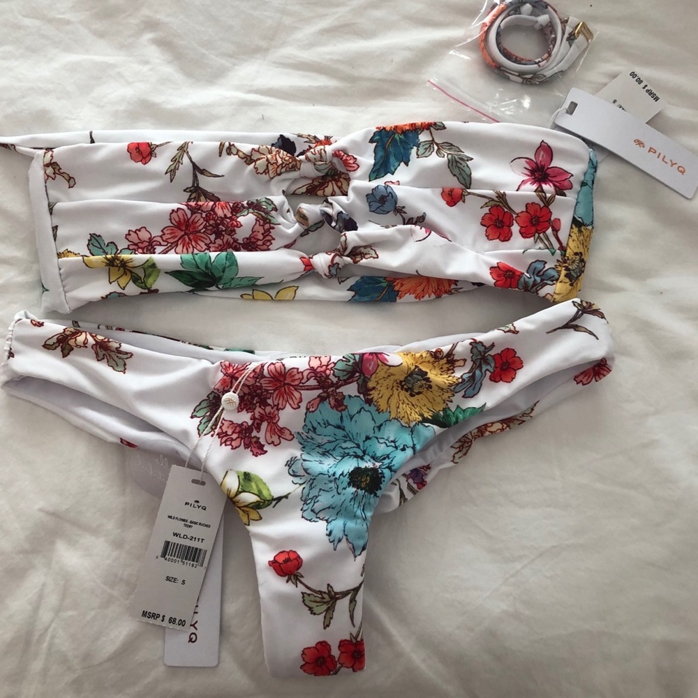 NWT PILYQ Swim Wildflower Knot Bikini